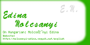 edina molcsanyi business card